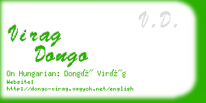 virag dongo business card